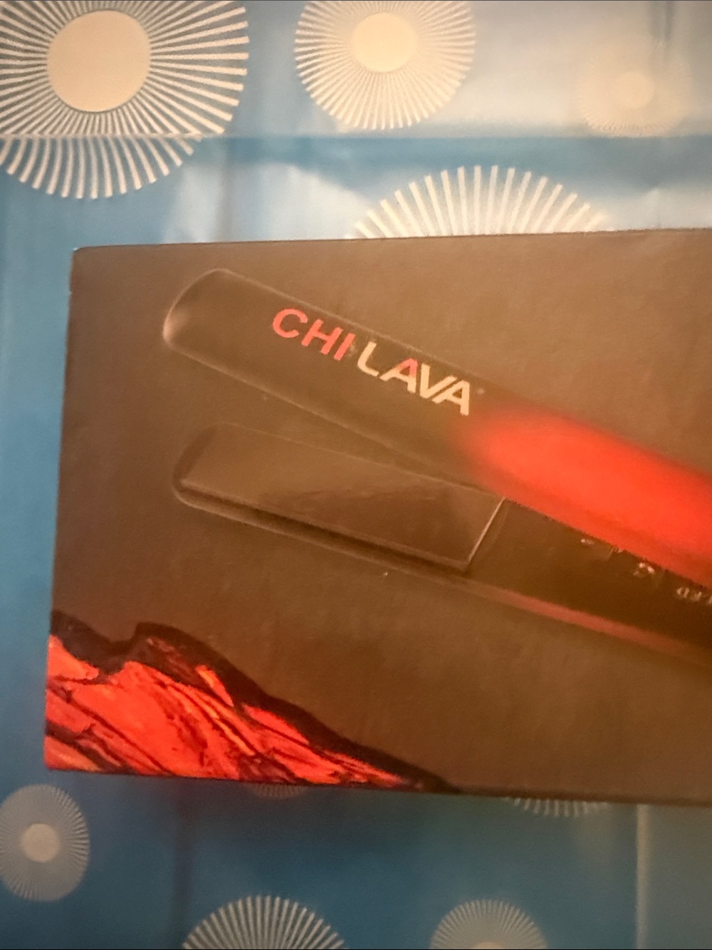 CHI LAVA 1" Volcanic Lava Ceramic Flat Iron - Black & Red brand new - Picture 3 of 7